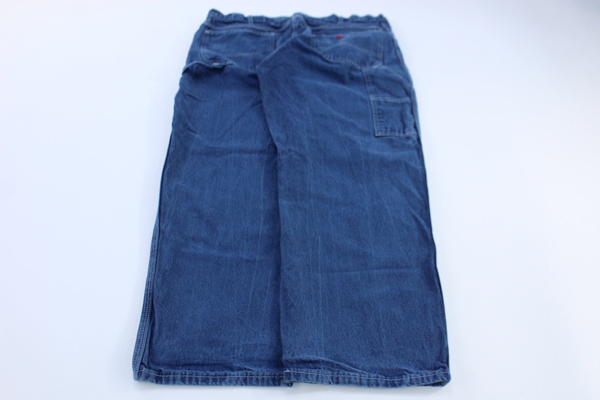Dickie's Logo Patch Dark Wash Denim Carpenter Jeans - Pants - Thrifted Threads