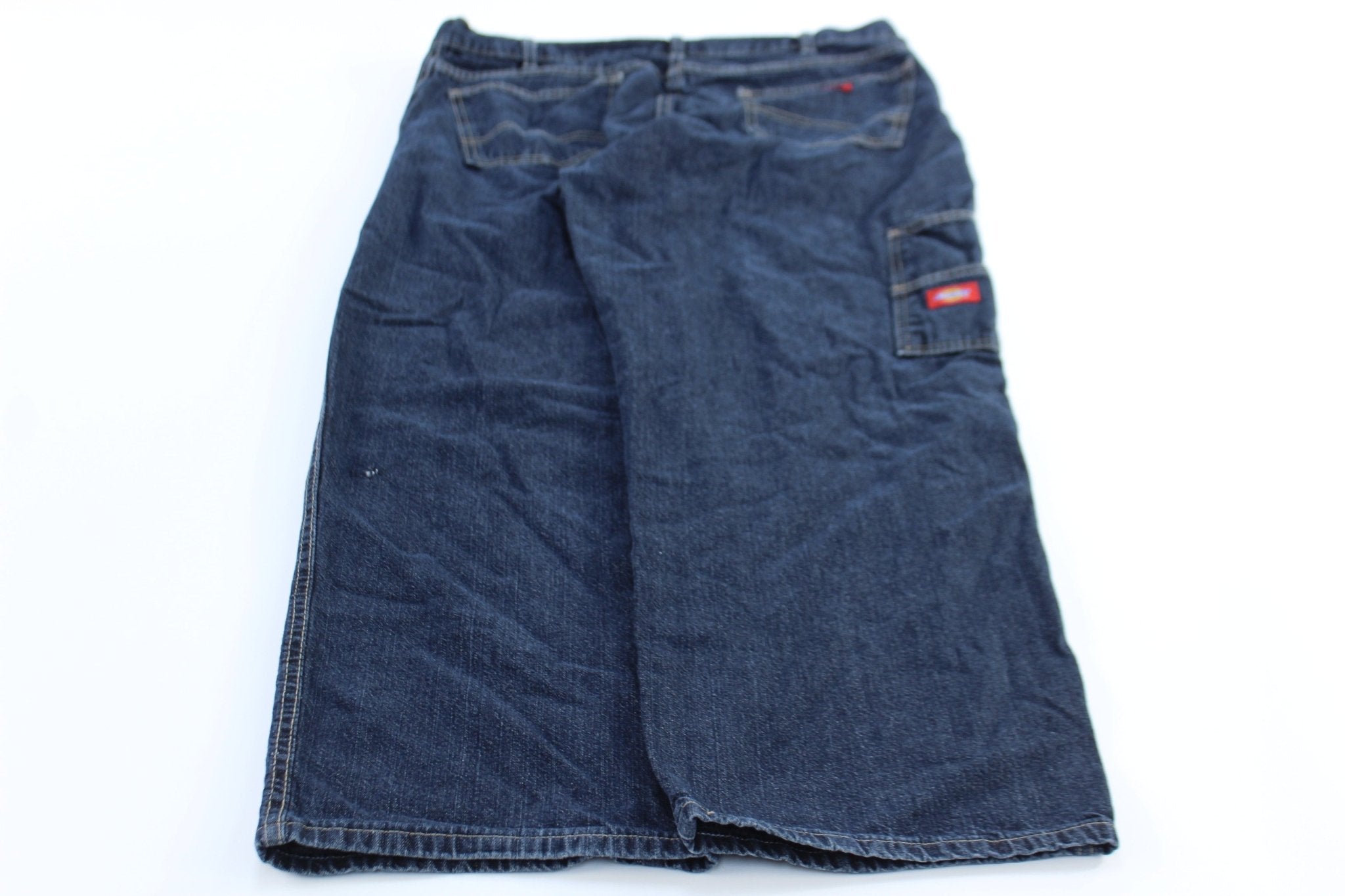 Dickie's Logo Patch Dark Wash Denim Jeans - ThriftedThreads.com