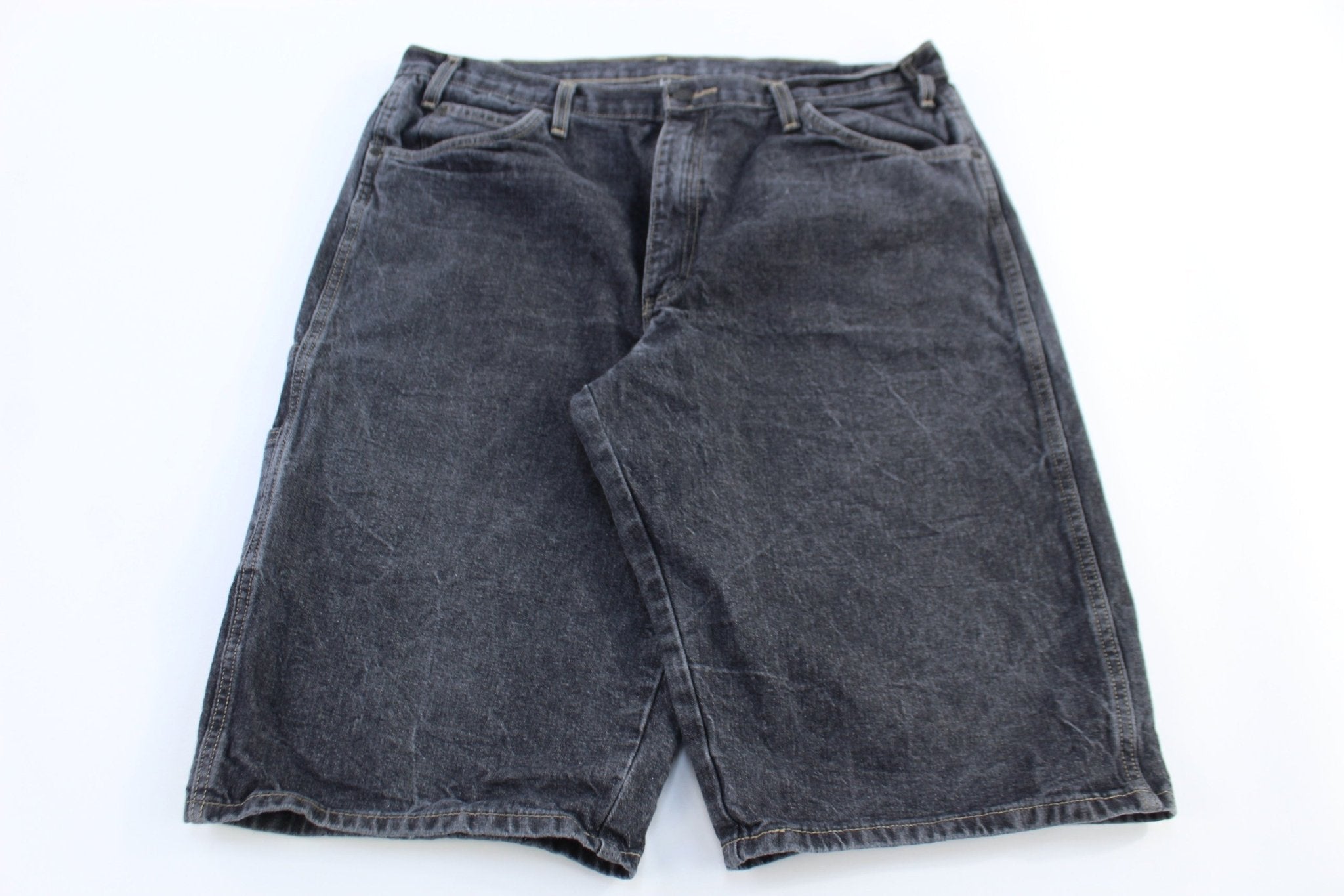 Dickie's Logo Patch Dark Wash Shorts - Pants/Shorts - Thrifted Threads