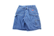 Dickie's Logo Patch Denim Carpenter Shorts - ThriftedThreads.com