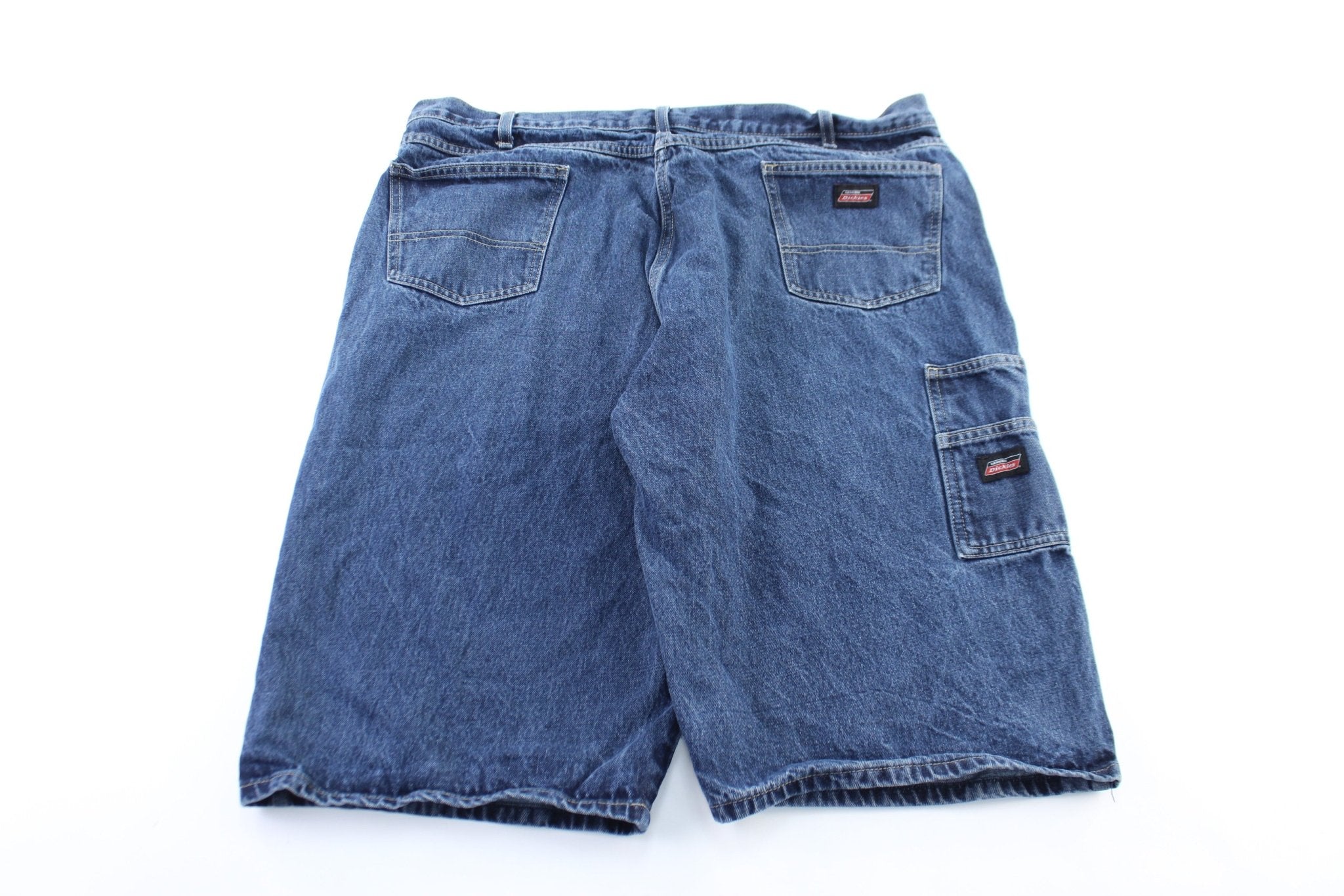 Dickie's Logo Patch Denim Carpenter Shorts - ThriftedThreads.com