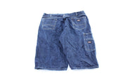 Dickie's Logo Patch Denim Carpenter Shorts - ThriftedThreads.com