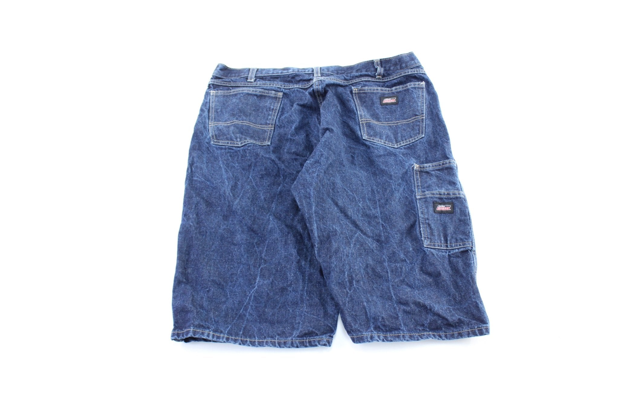 Dickie's Logo Patch Denim Carpenter Shorts - ThriftedThreads.com