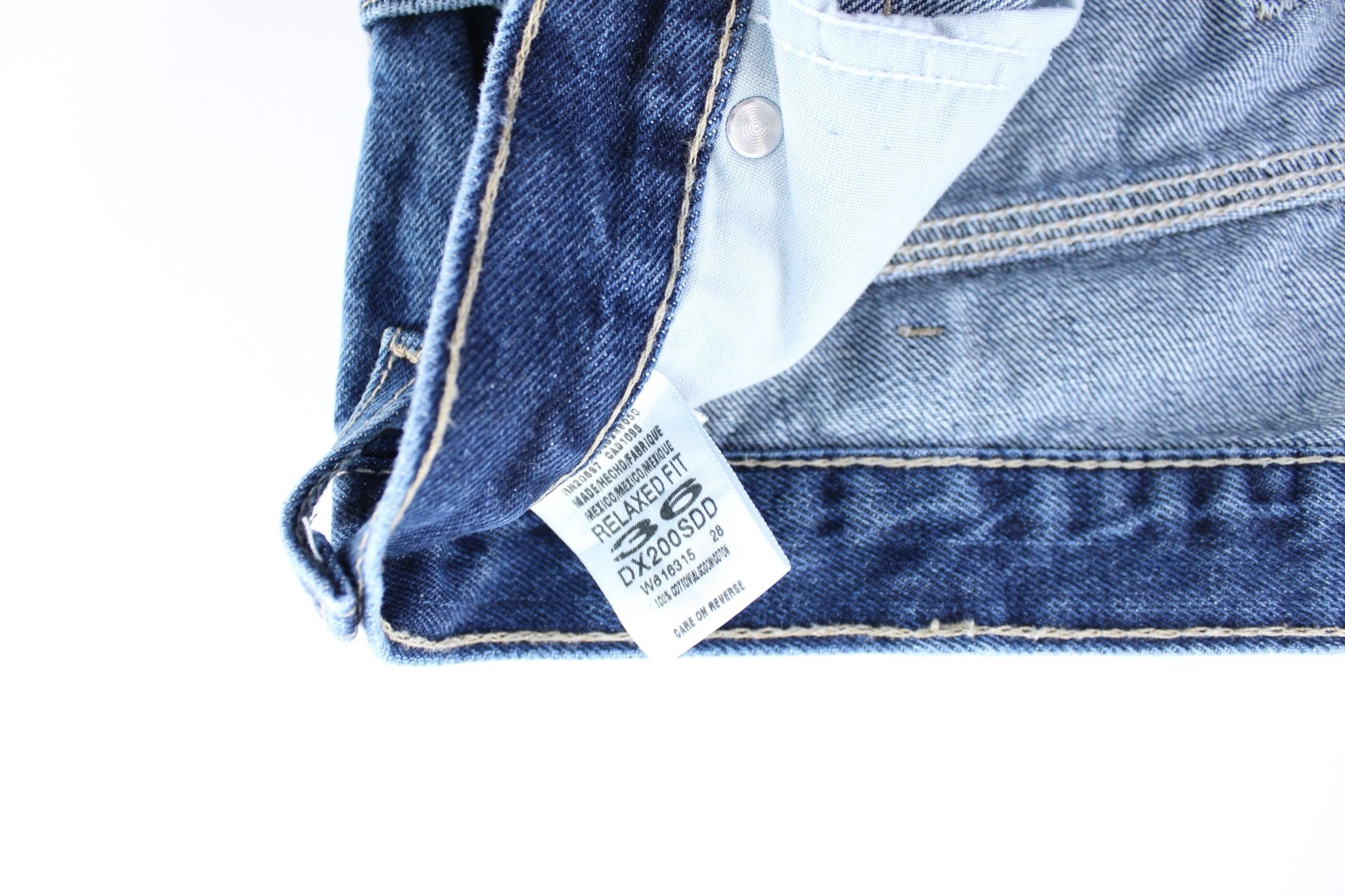 Dickie's Logo Patch Denim Carpenter Shorts - ThriftedThreads.com