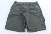 Dickie's Logo Patch Green Cargo Shorts - ThriftedThreads.com