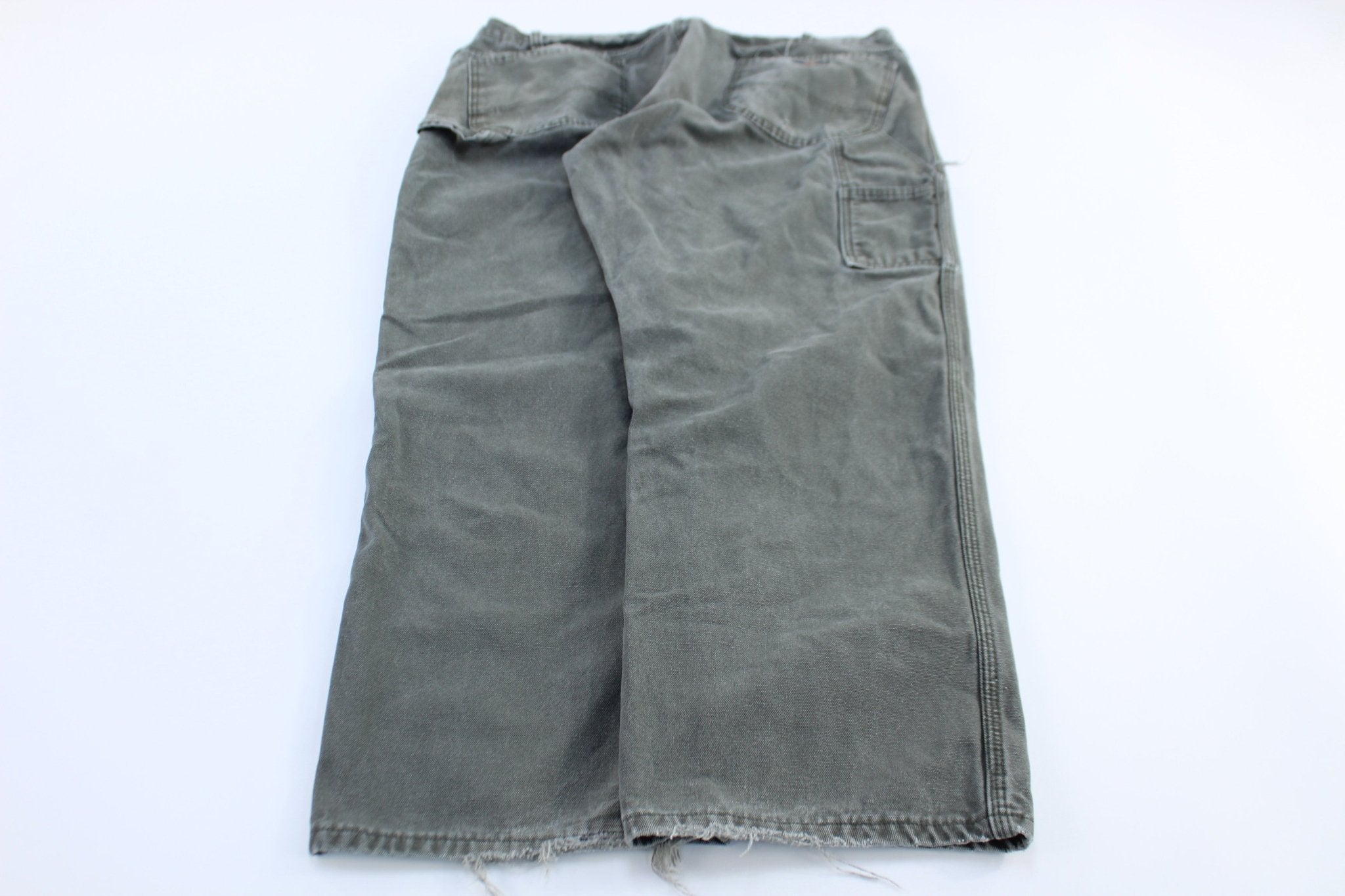Dickie's Logo Patch Green Carpenter Pants - ThriftedThreads.com
