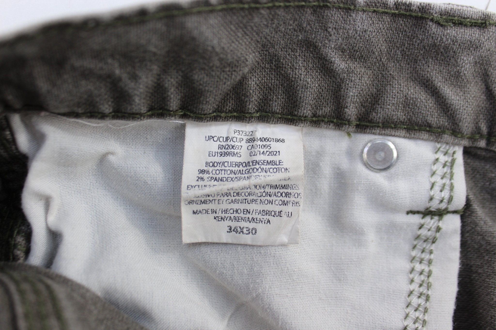Dickie's Logo Patch Green Carpenter Pants - ThriftedThreads.com