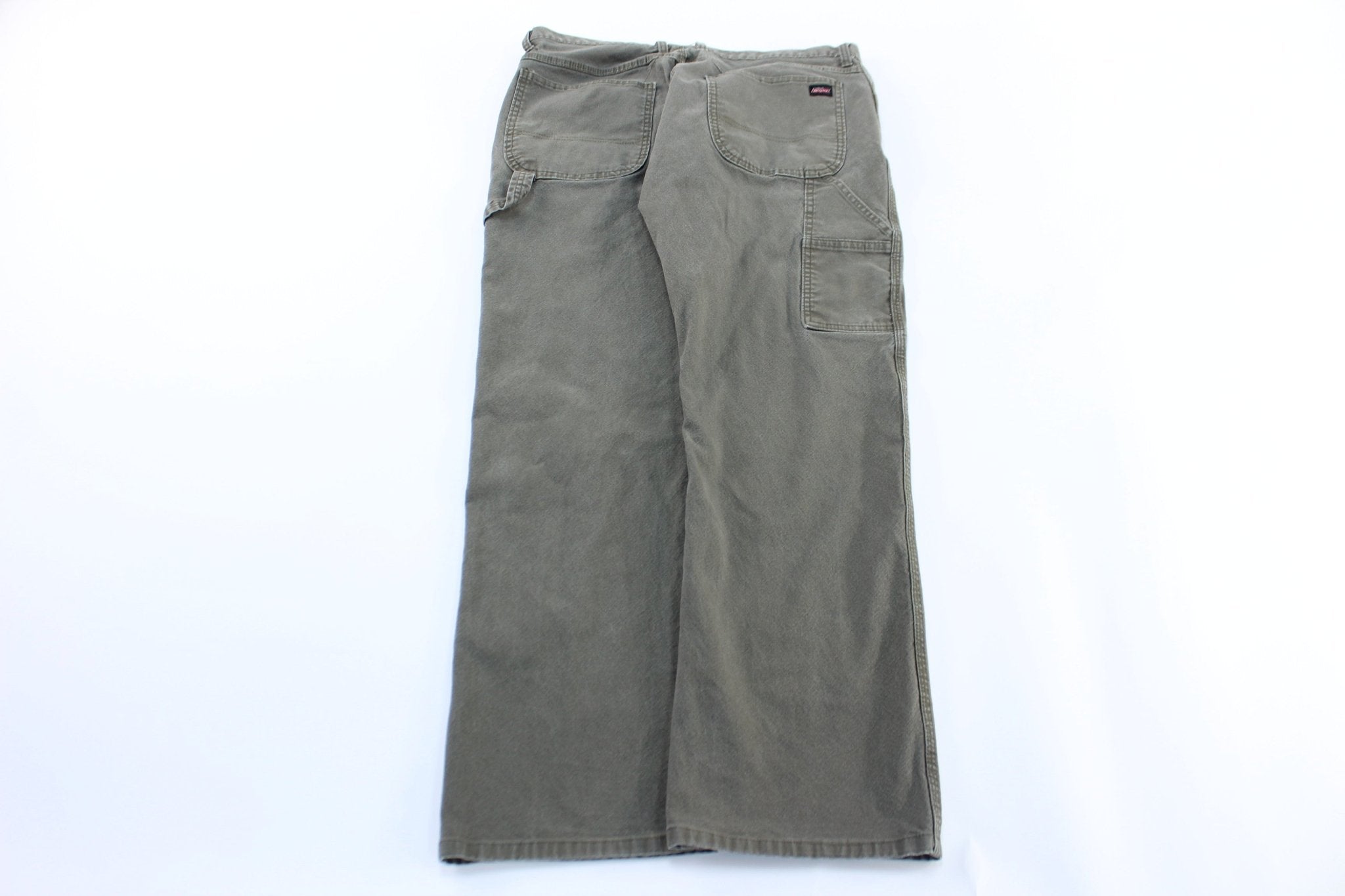 Dickie's Logo Patch Green Carpenter Pants - ThriftedThreads.com