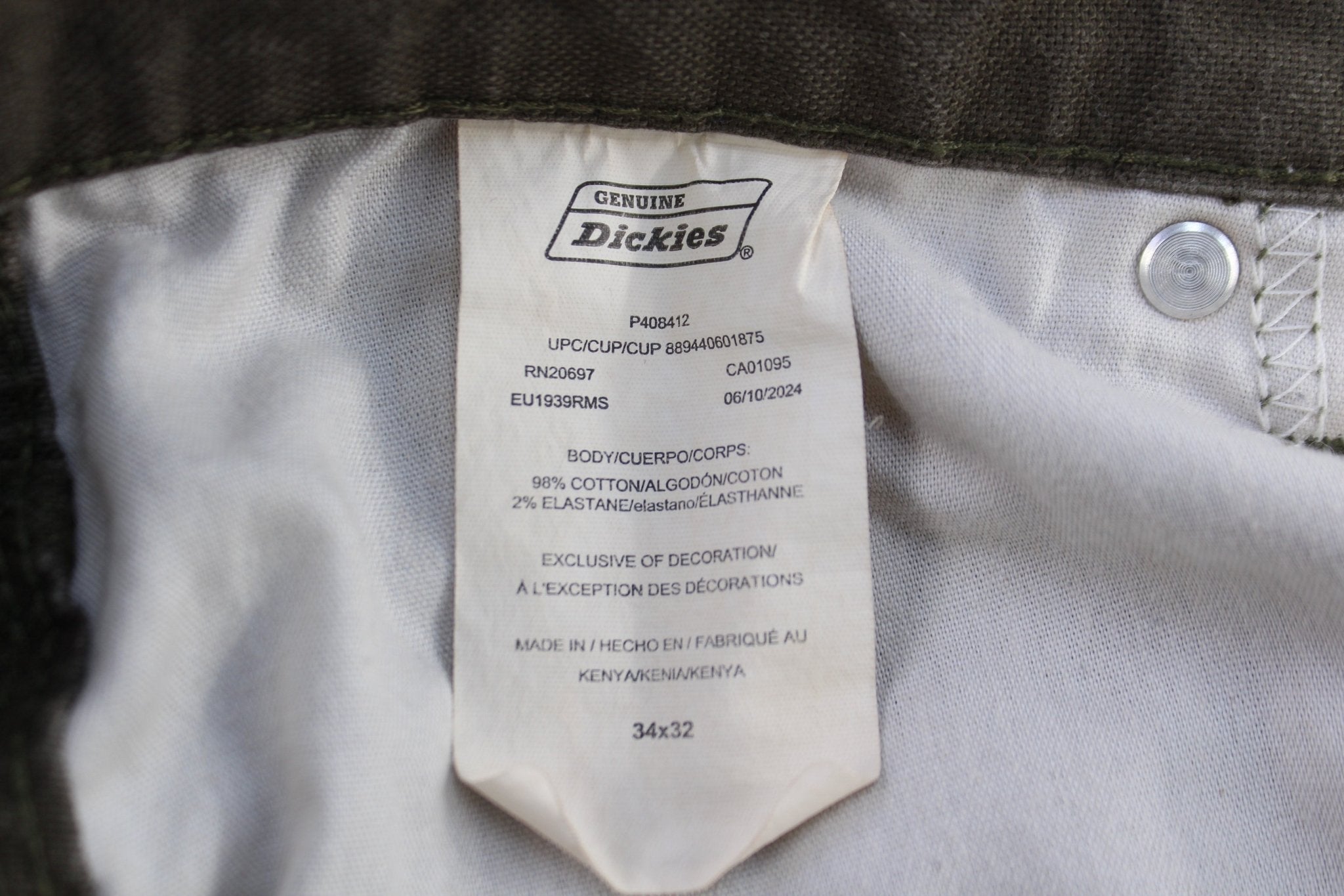 Dickie's Logo Patch Green Carpenter Pants - Pants - Thrifted Threads