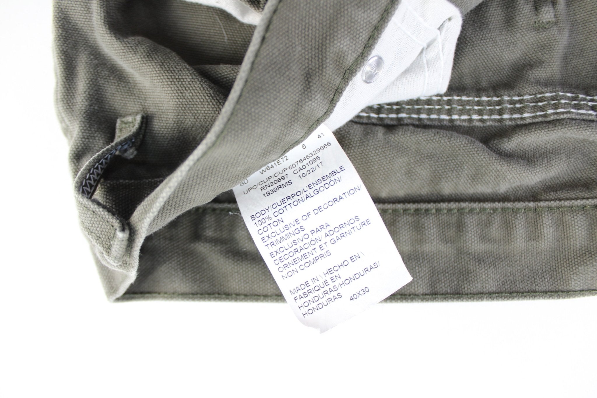 Dickie's Logo Patch Green Workwear Pants - ThriftedThreads.com