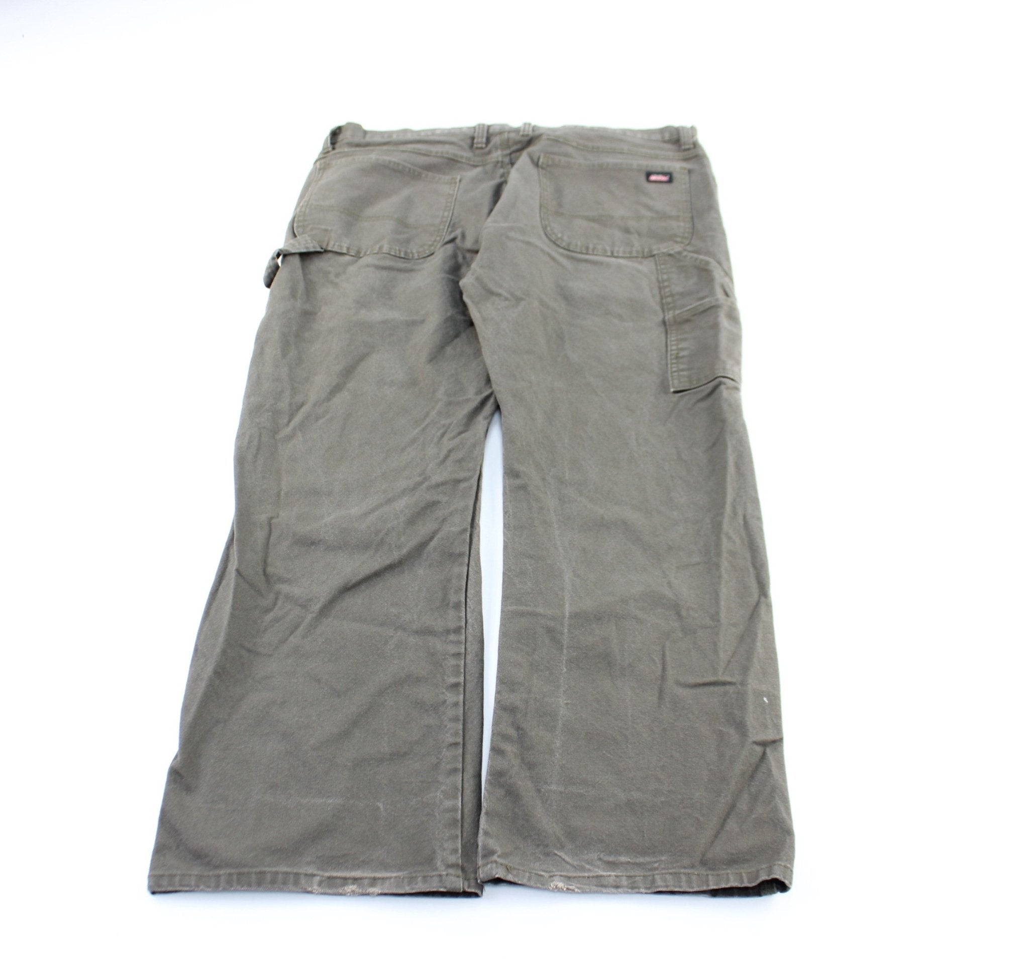 Dickie's Logo Patch Green Workwear Pants - ThriftedThreads.com