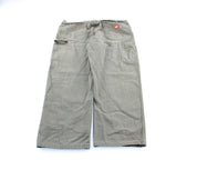 Dickie's Logo Patch Green Workwear Pants - ThriftedThreads.com