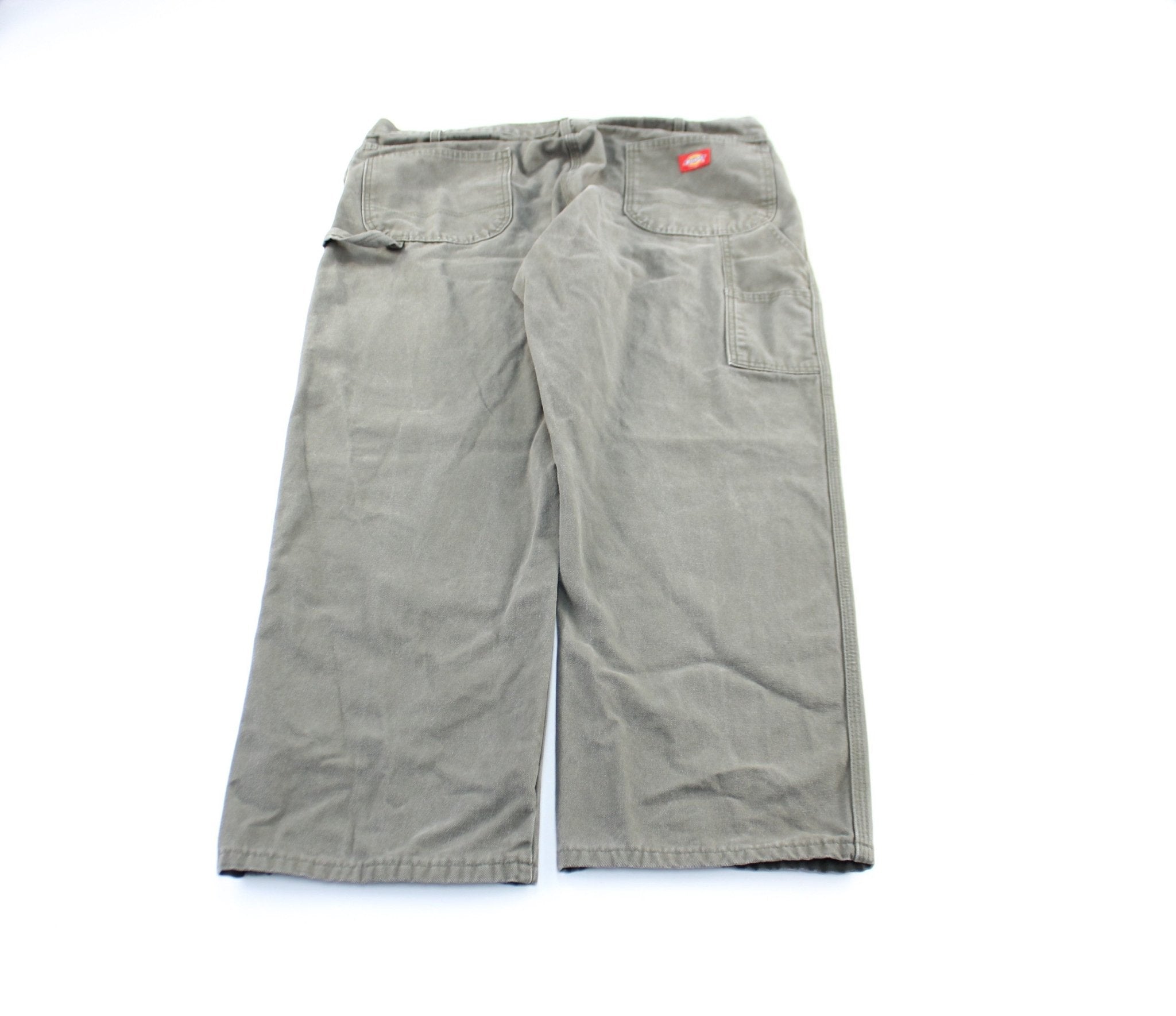 Dickie's Logo Patch Green Workwear Pants - ThriftedThreads.com