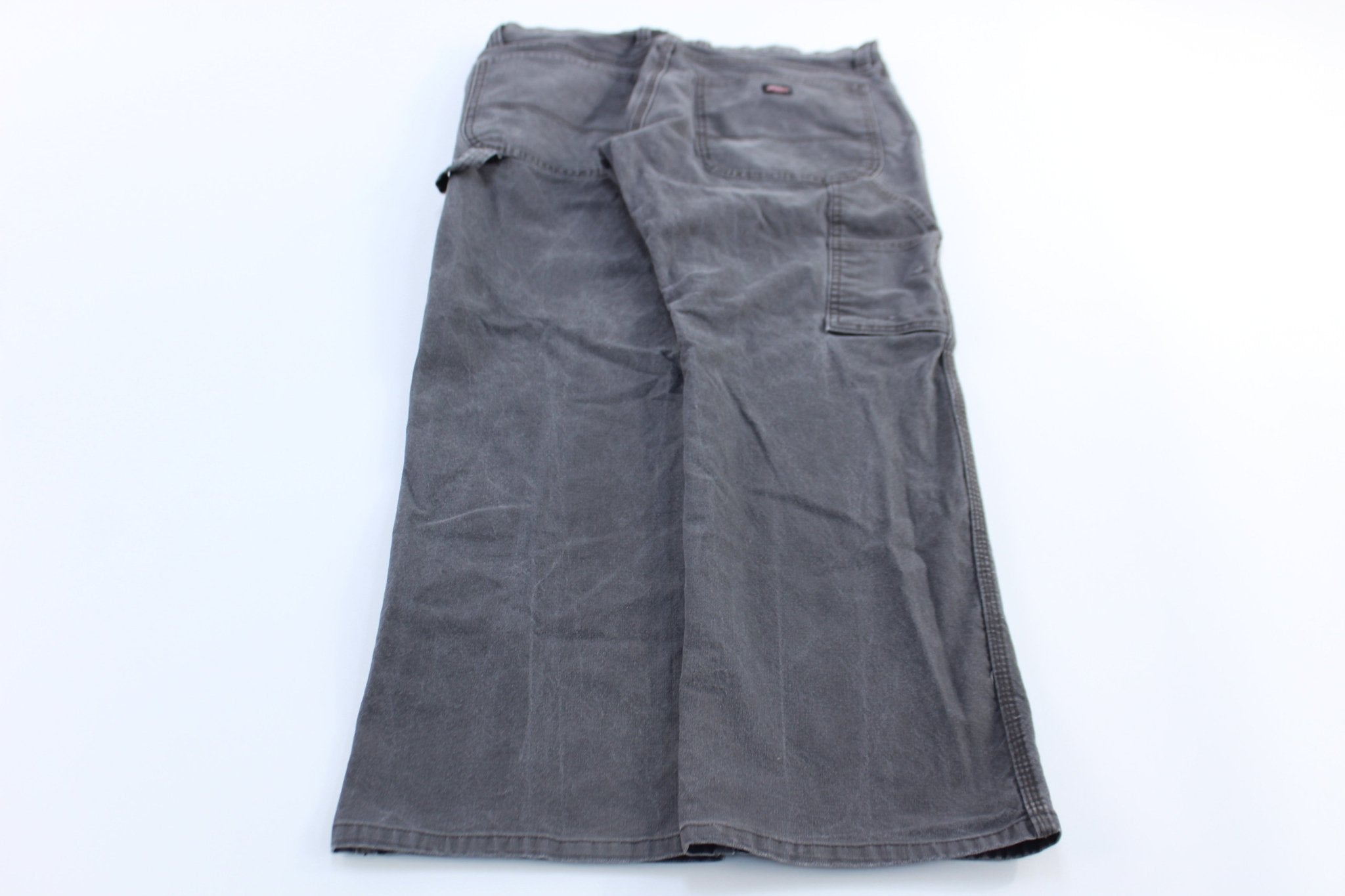 Dickie's Logo Patch Grey Carpenter Pants - ThriftedThreads.com