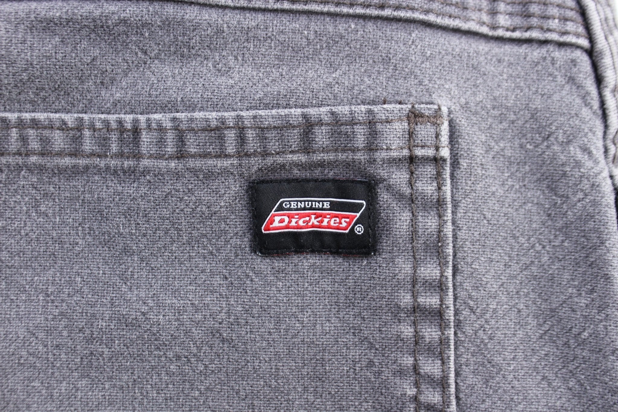 Dickie's Logo Patch Grey Carpenter Pants - ThriftedThreads.com