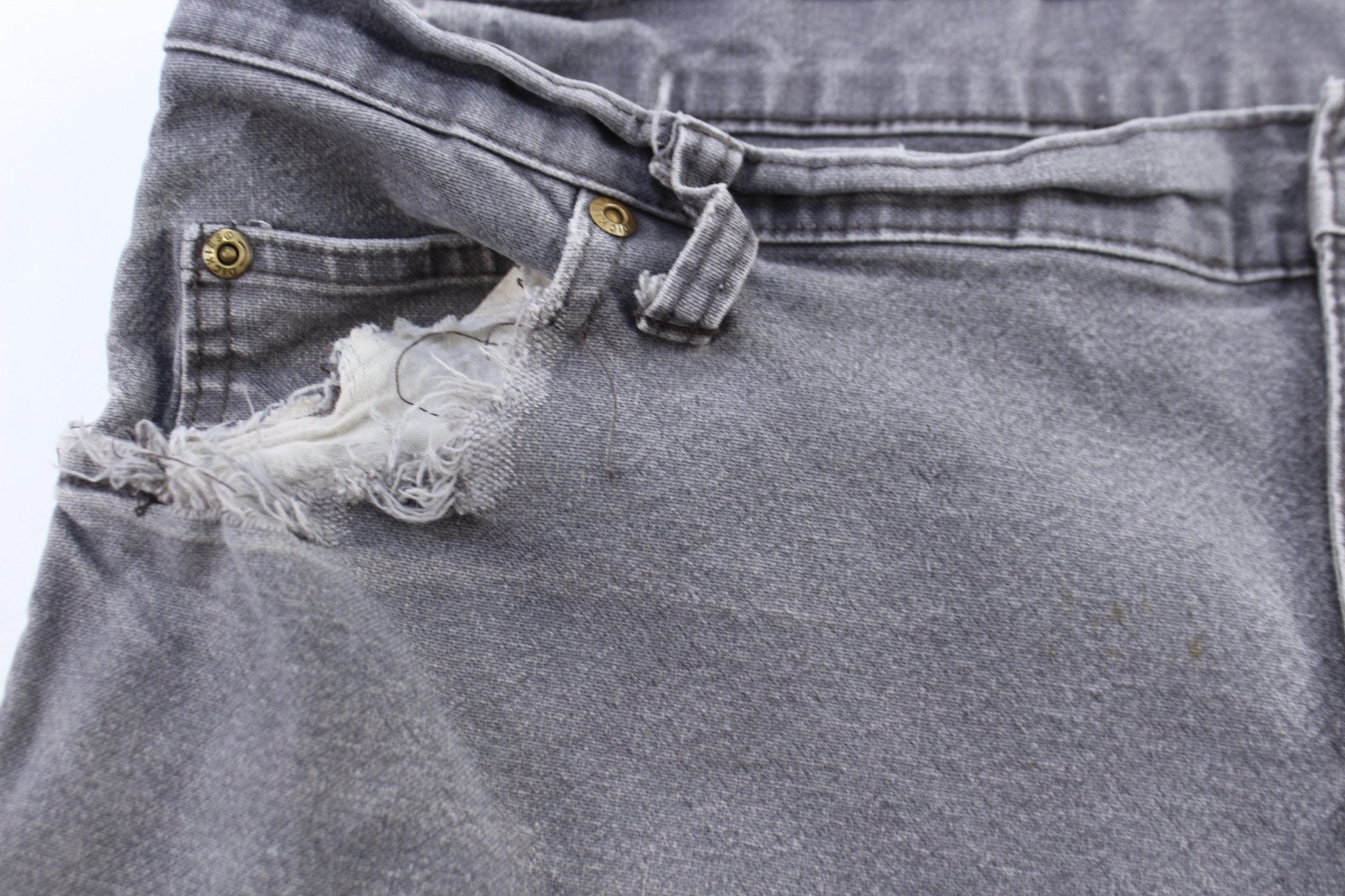 Dickie's Logo Patch Grey Carpenter Pants - ThriftedThreads.com