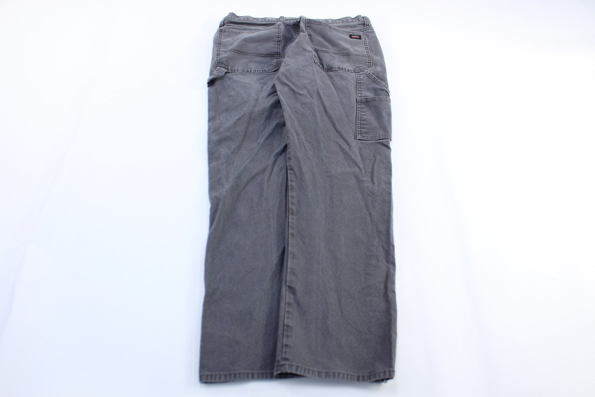 Dickie's Logo Patch Grey Carpenter Pants - ThriftedThreads.com