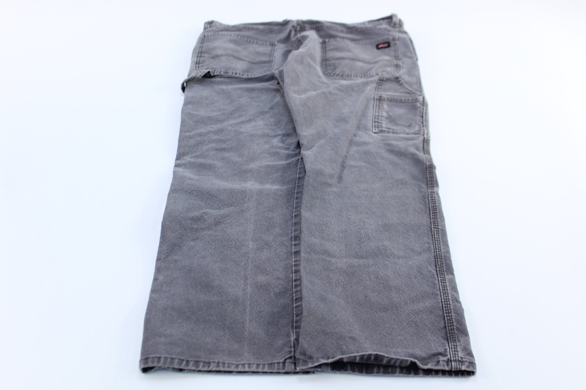 Dickie's Logo Patch Grey Carpenter Pants - ThriftedThreads.com