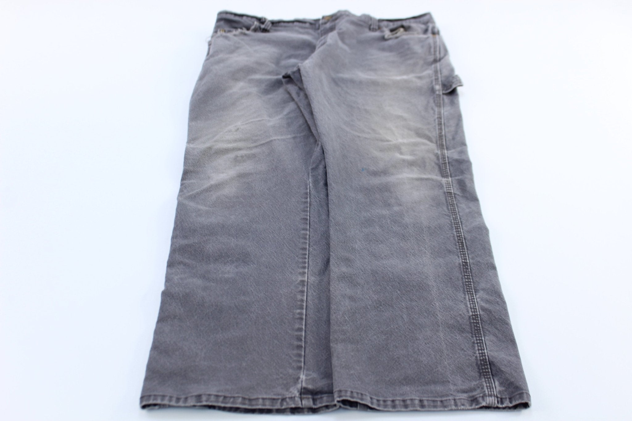 Dickie's Logo Patch Grey Carpenter Pants - ThriftedThreads.com