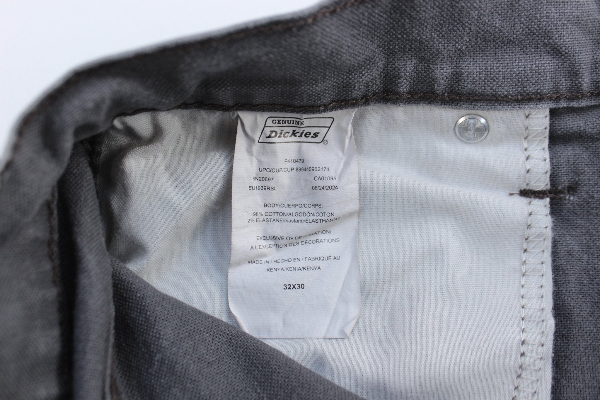 Dickie's Logo Patch Grey Carpenter Pants - ThriftedThreads.com