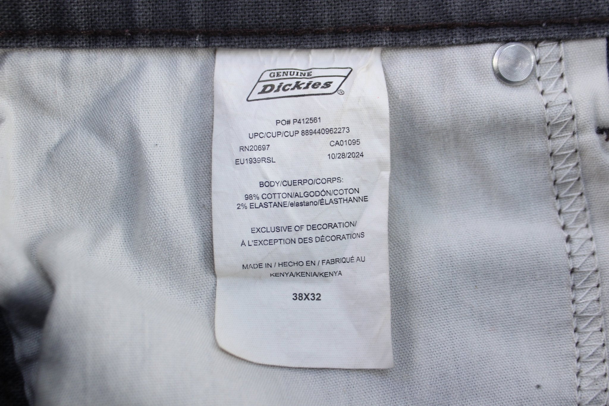 Dickie's Logo Patch Grey Carpenter Pants - Pants - Thrifted Threads