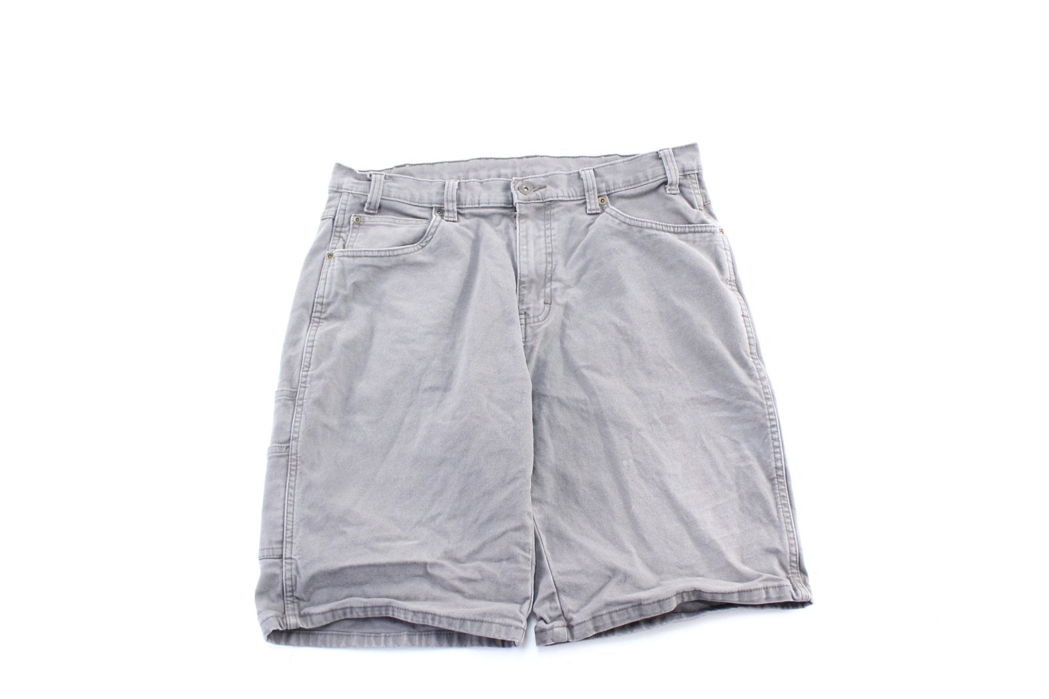 Dickie's Logo Patch Grey Carpenter Shorts - ThriftedThreads.com