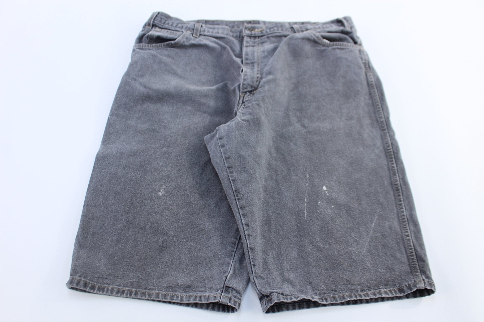 Dickie's Logo Patch Grey Carpenter Shorts - ThriftedThreads.com