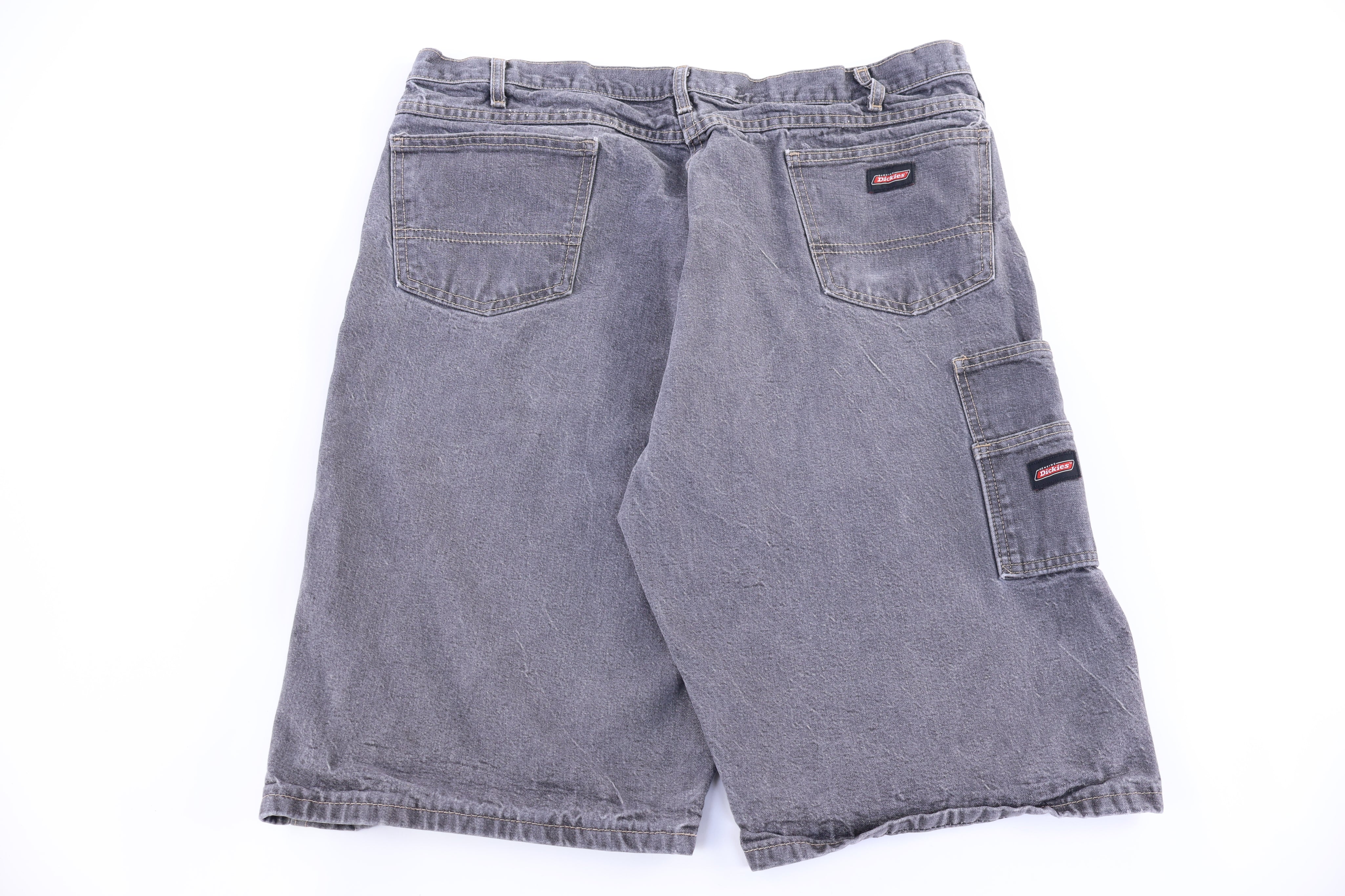 Dickies Logo Patch Grey Denim Shorts - Pants/Shorts - Thrifted Threads