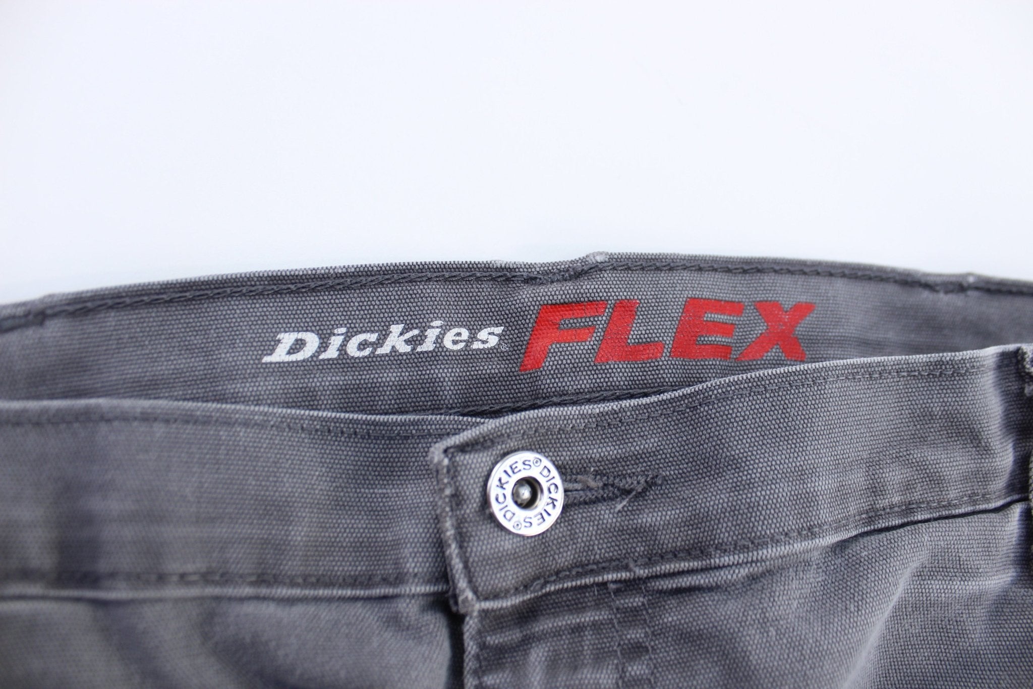 Dickie's Logo Patch Grey Pants - ThriftedThreads.com