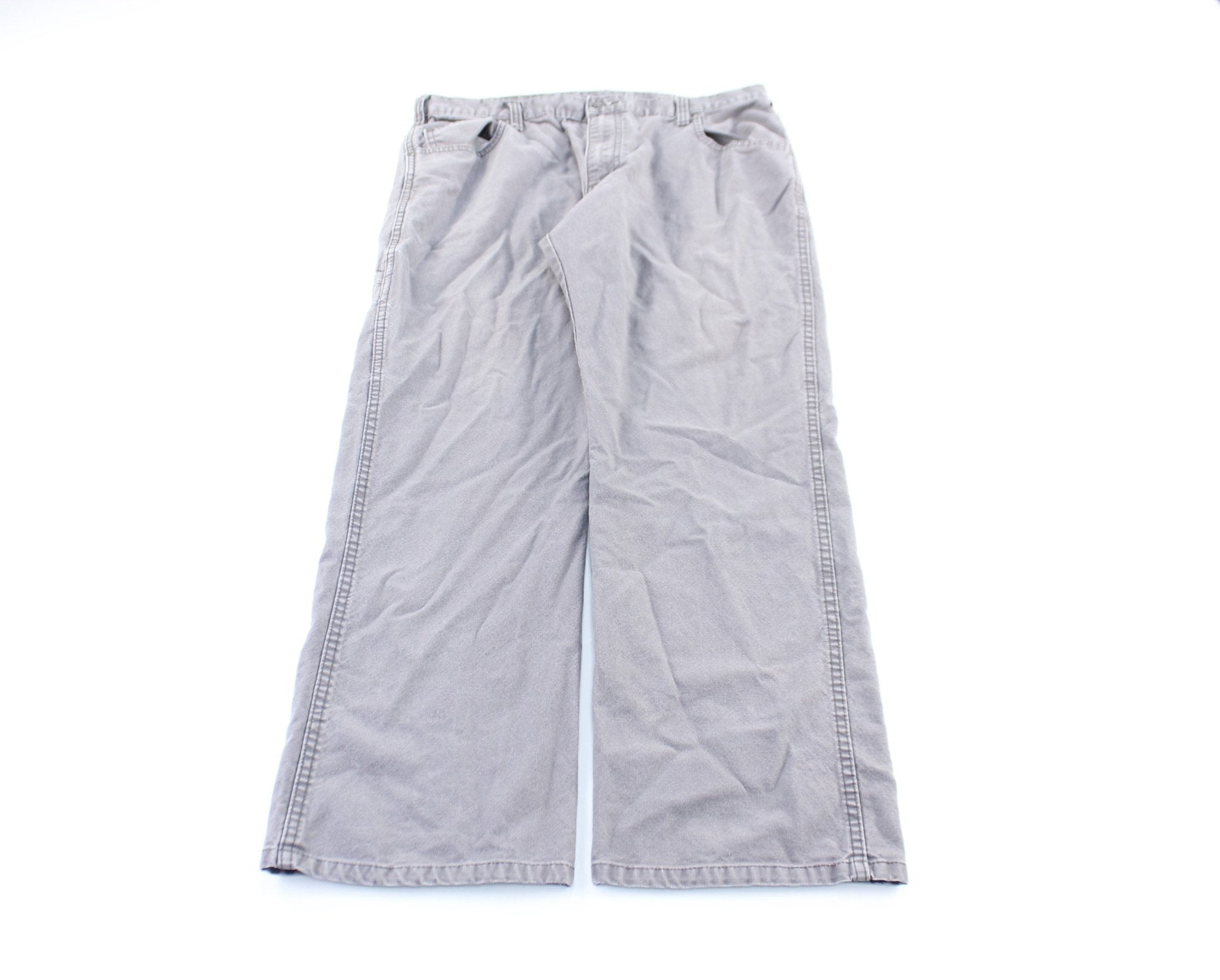 Dickie's Logo Patch Grey Workwear Pants - ThriftedThreads.com