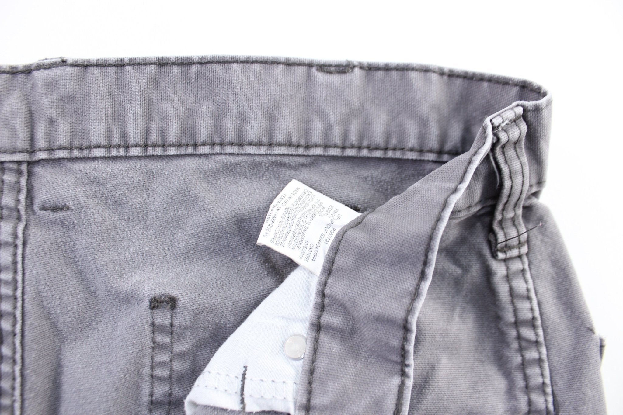 Dickie's Logo Patch Grey Workwear Pants - ThriftedThreads.com