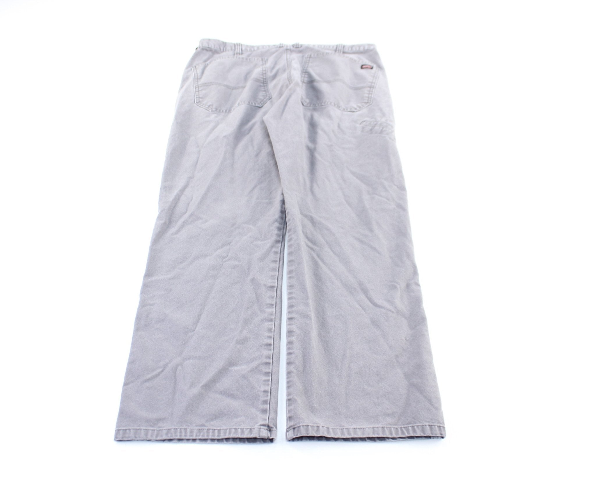 Dickie's Logo Patch Grey Workwear Pants - ThriftedThreads.com