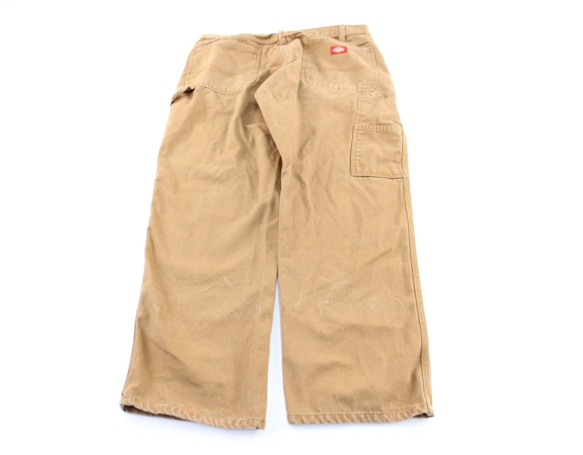 Dickie's Logo Patch Khaki Workwear Pants - ThriftedThreads.com