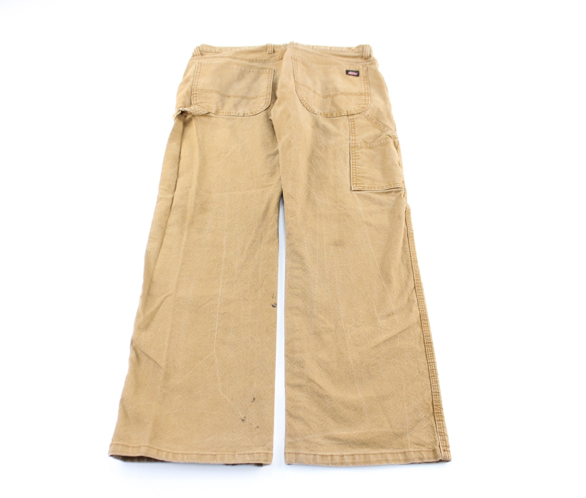 Dickie's Logo Patch Khaki Workwear Pants - ThriftedThreads.com