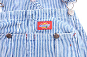 Dickie's Logo Patch Striped Overalls - ThriftedThreads.com