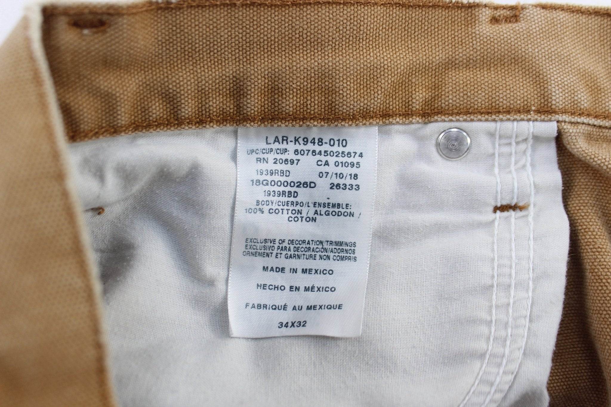 Dickie's Logo Patch Tan Carpenter Pants - ThriftedThreads.com