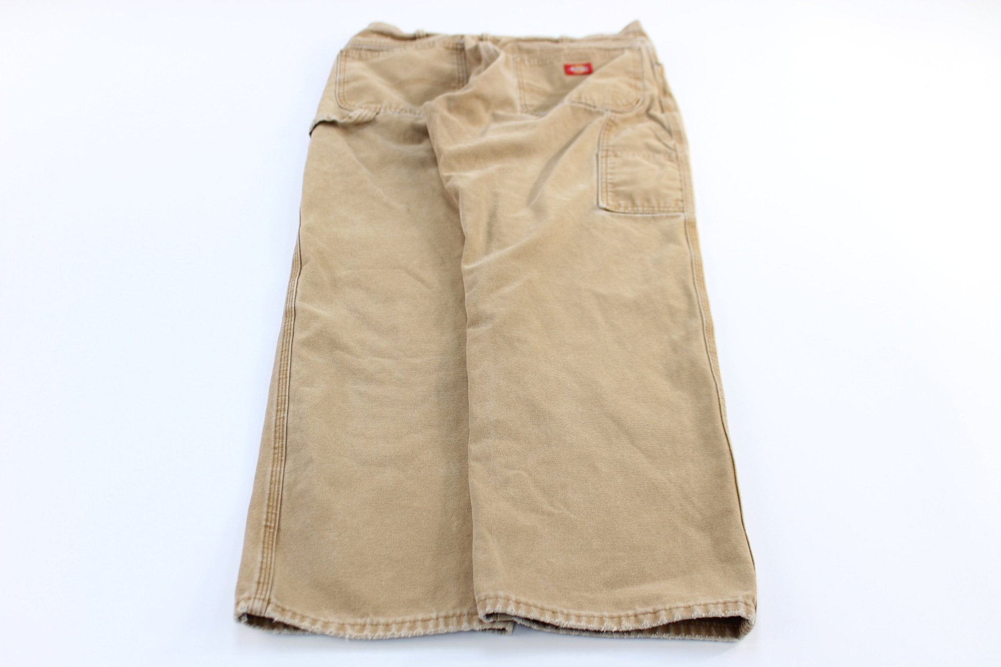 Dickie's Logo Patch Tan Carpenter Pants - ThriftedThreads.com