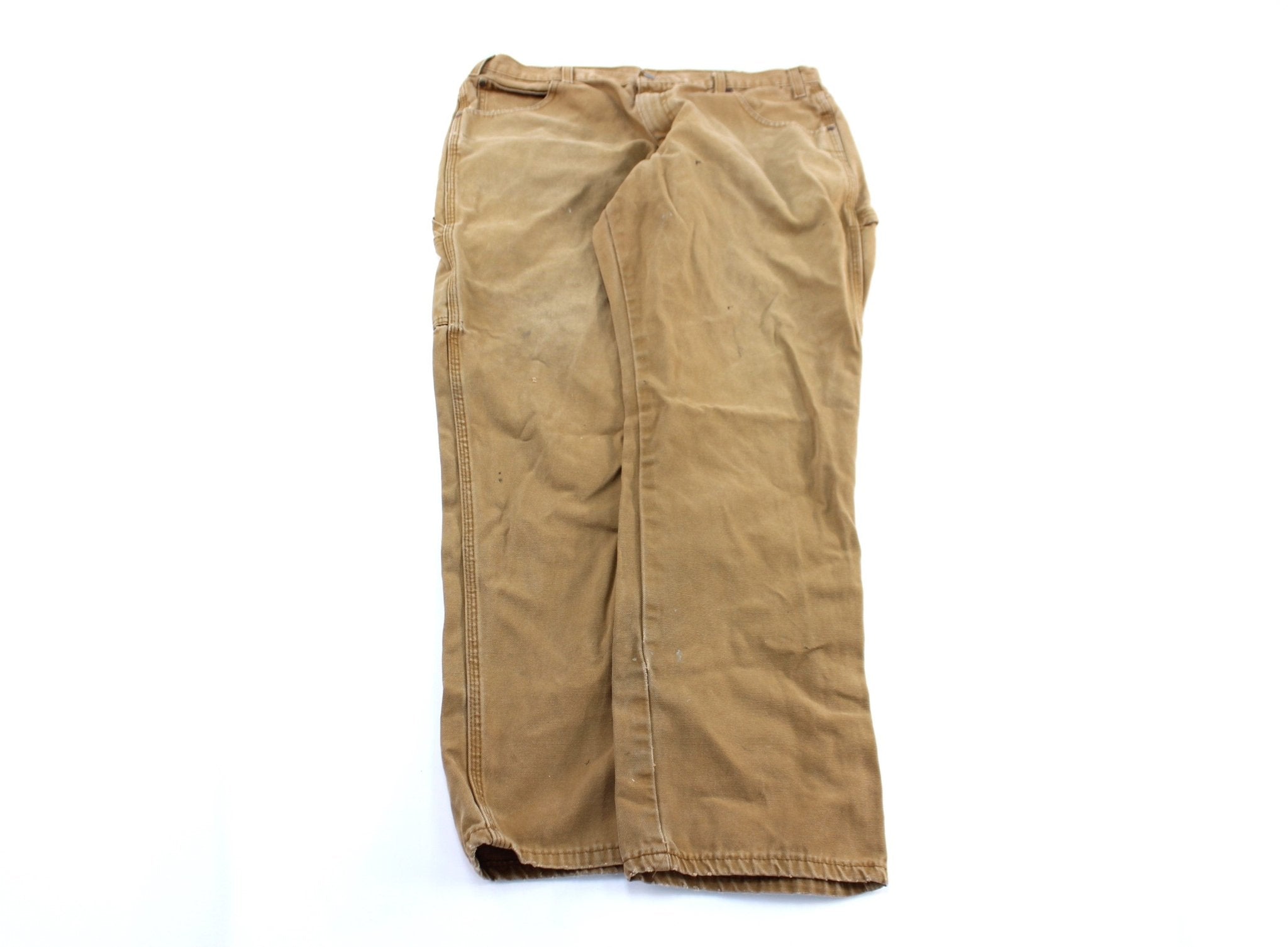 Dickie's Logo Patch Tan Carpenter Pants - ThriftedThreads.com