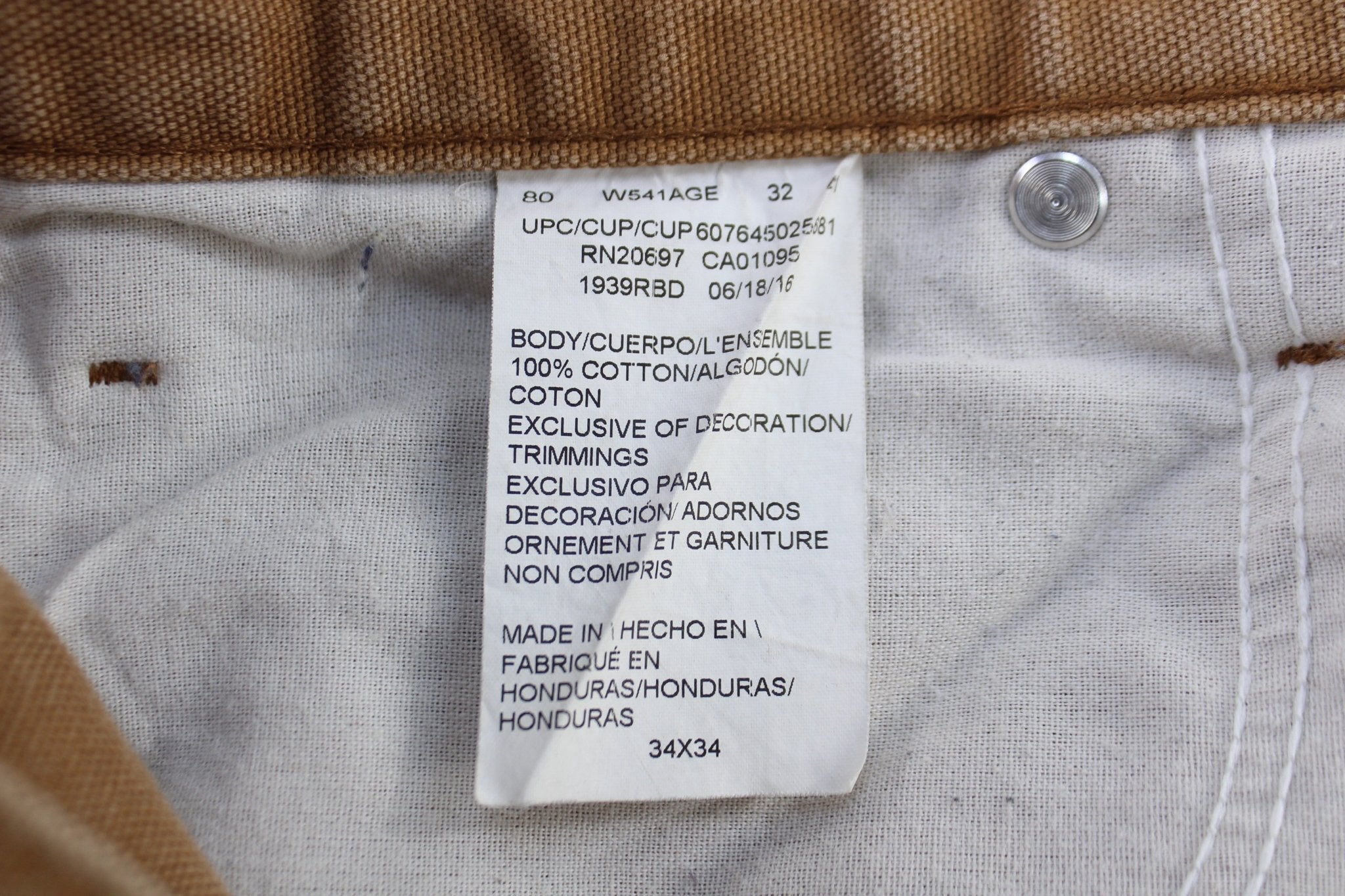 Dickies Logo Patch Tan Carpenter Pants - Pants/Shorts - Thrifted Threads