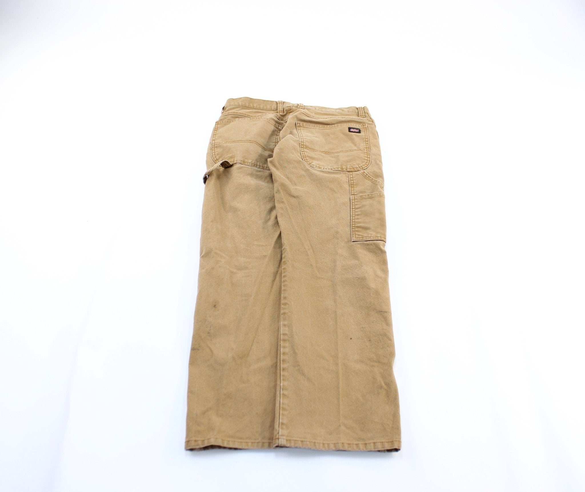 Dickie's Logo Patch Tan Workwear Pants - ThriftedThreads.com