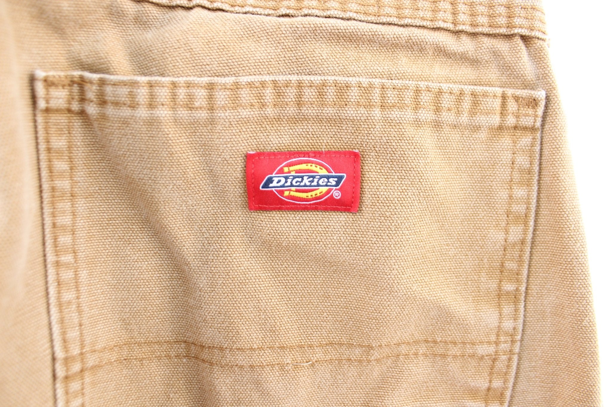 Dickie's Logo Patch Tan Workwear Pants - ThriftedThreads.com