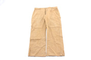 Dickie's Logo Patch Tan Workwear Pants - ThriftedThreads.com