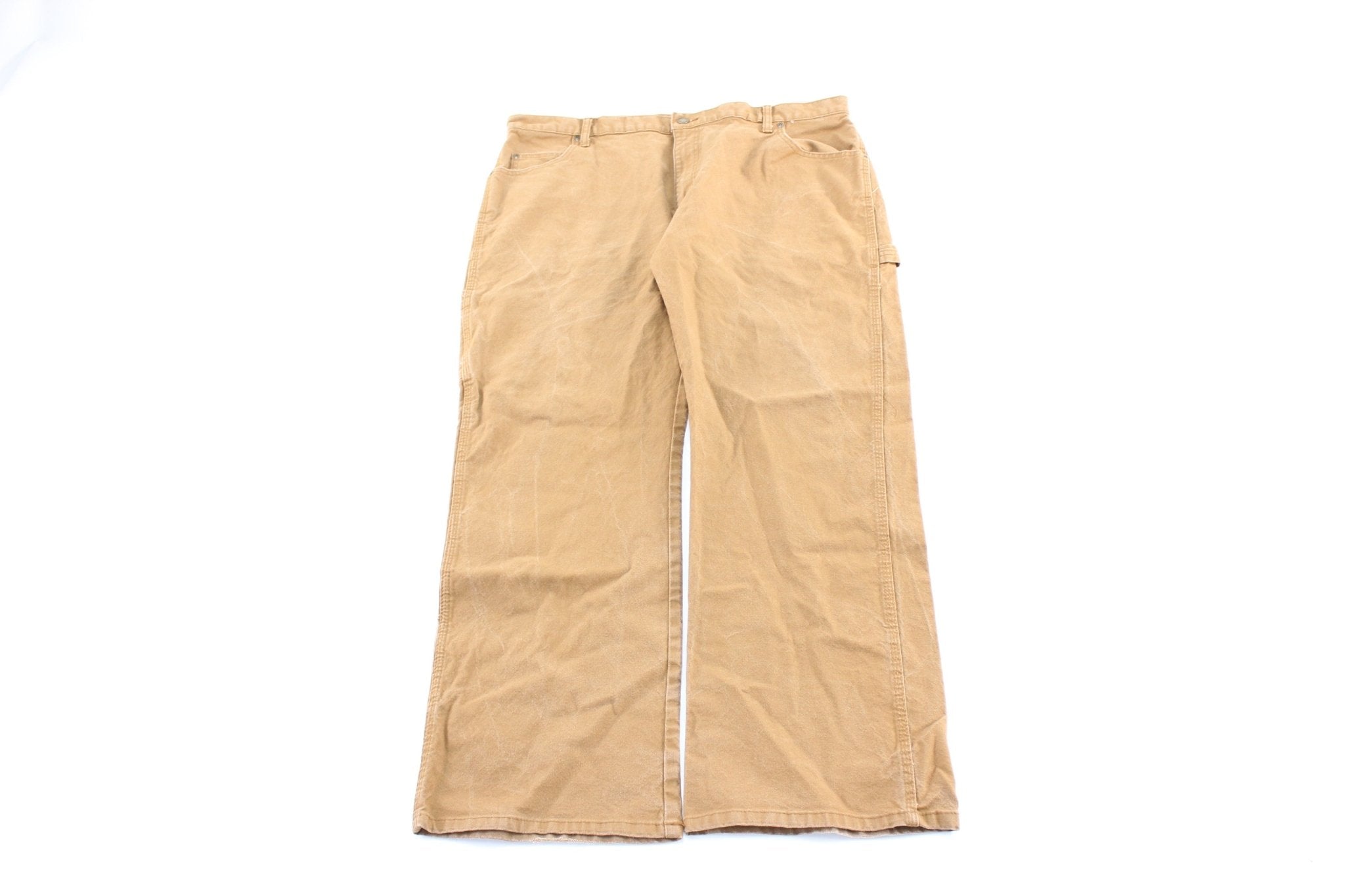 Dickie's Logo Patch Tan Workwear Pants - ThriftedThreads.com