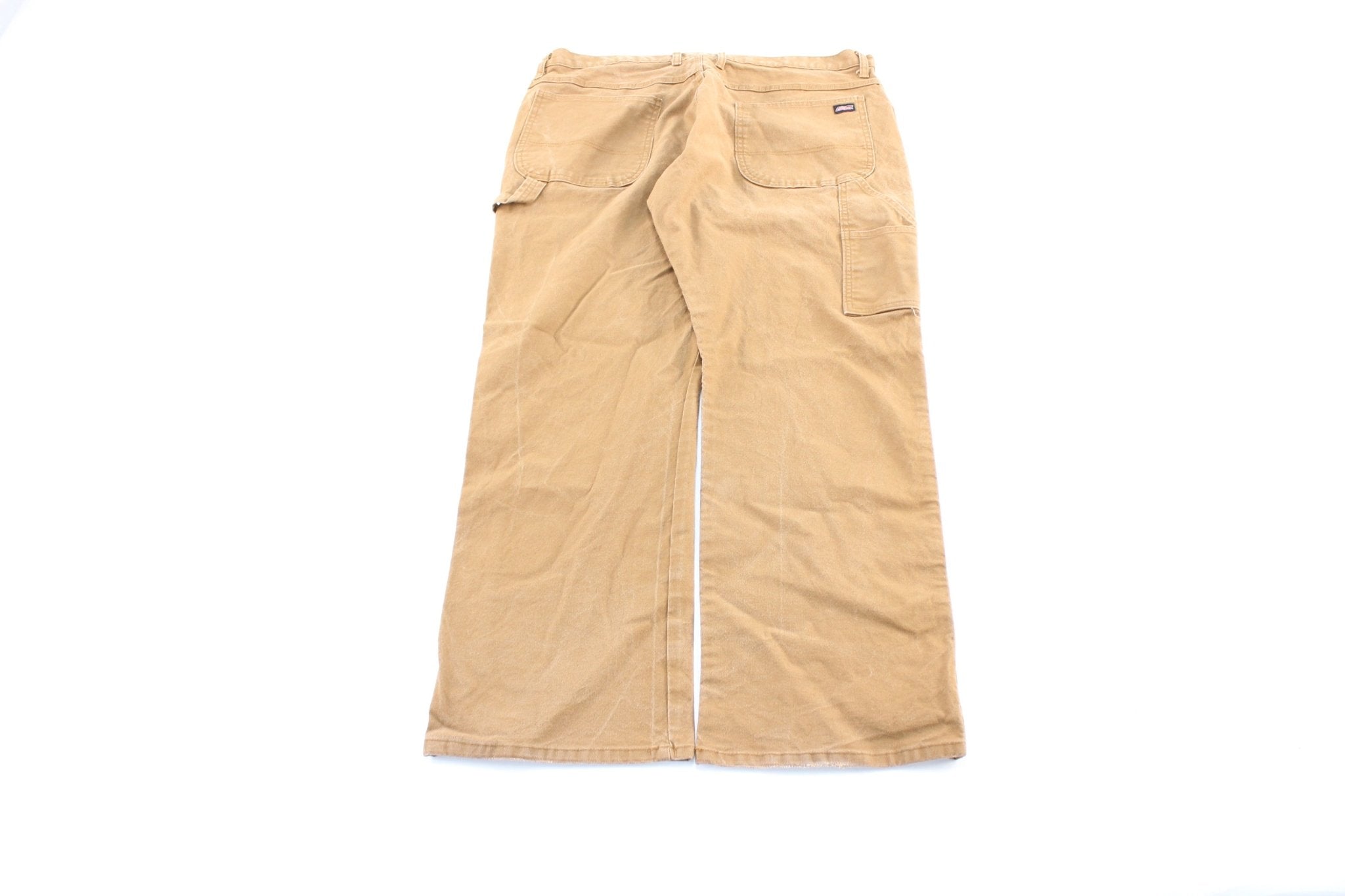Dickie's Logo Patch Tan Workwear Pants - ThriftedThreads.com