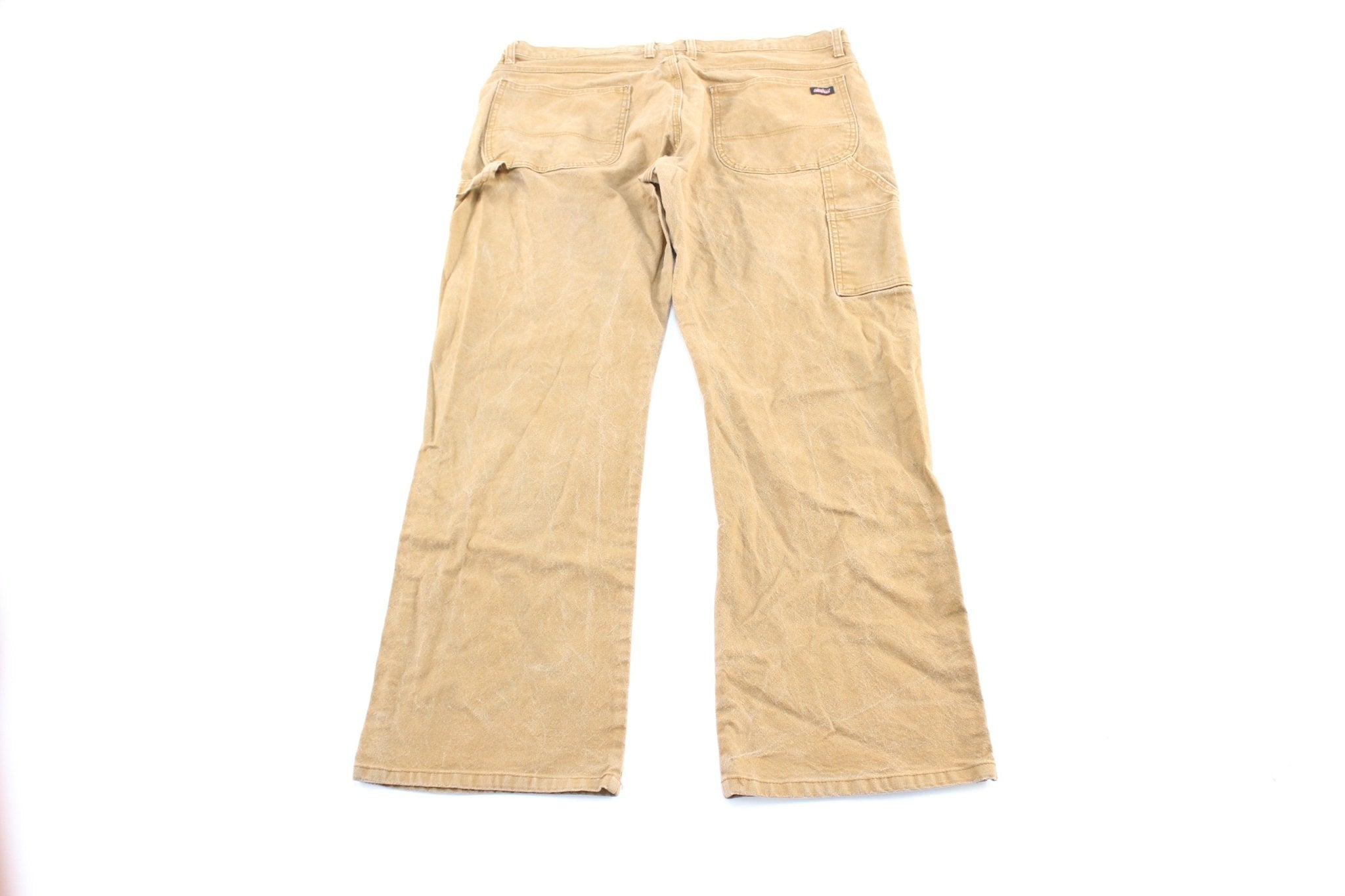 Dickie's Logo Patch Tan Workwear Pants - ThriftedThreads.com