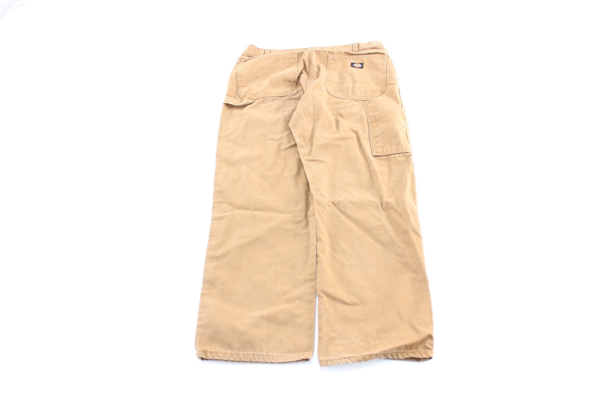 Dickie's Logo Patch Tan Workwear Pants - ThriftedThreads.com