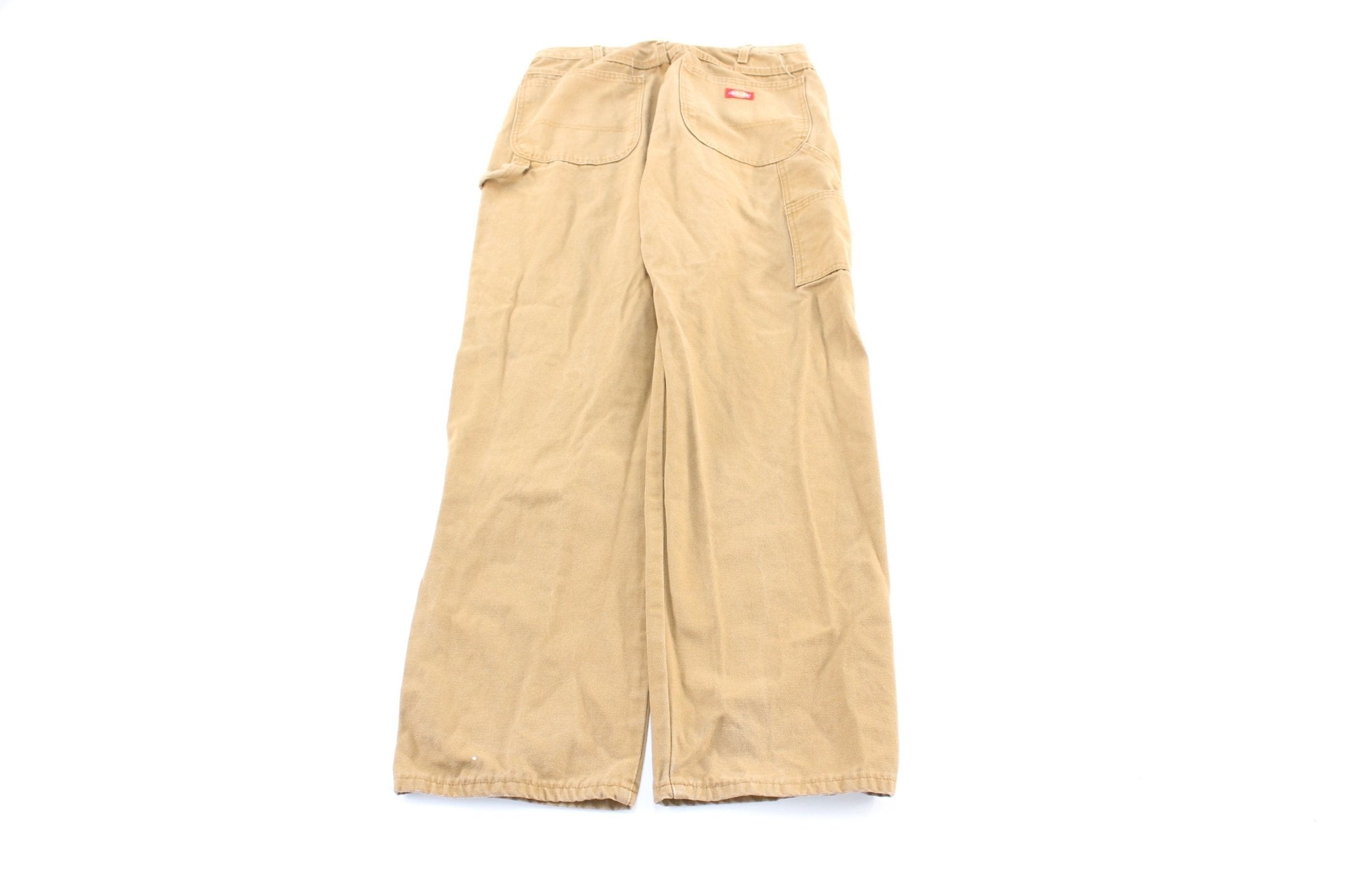 Dickie's Logo Patch Tan Workwear Pants - ThriftedThreads.com
