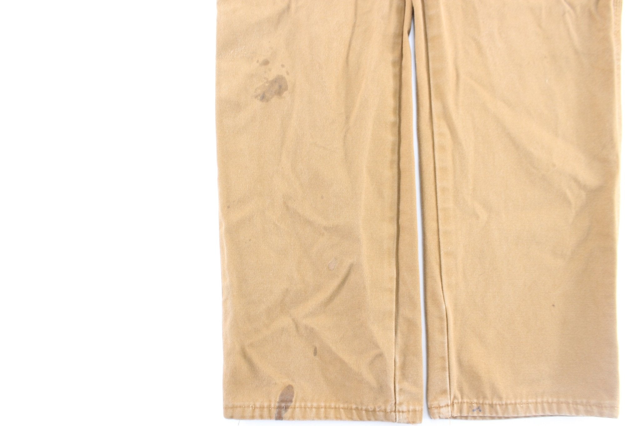 Dickie's Logo Patch Tan Workwear Pants - ThriftedThreads.com