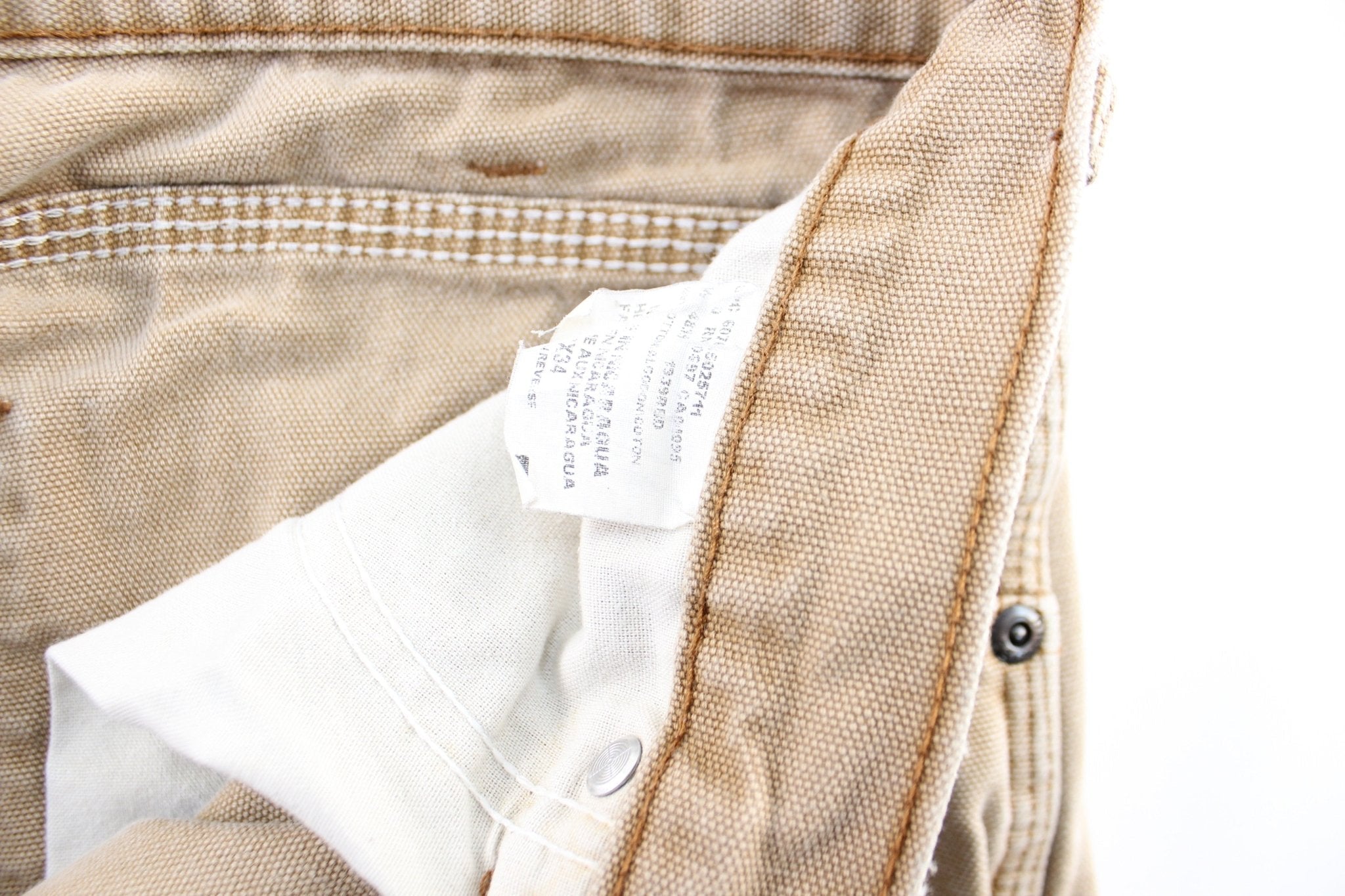 Dickies Logo Patch Tan Workwear Pants - pants - Thrifted Threads
