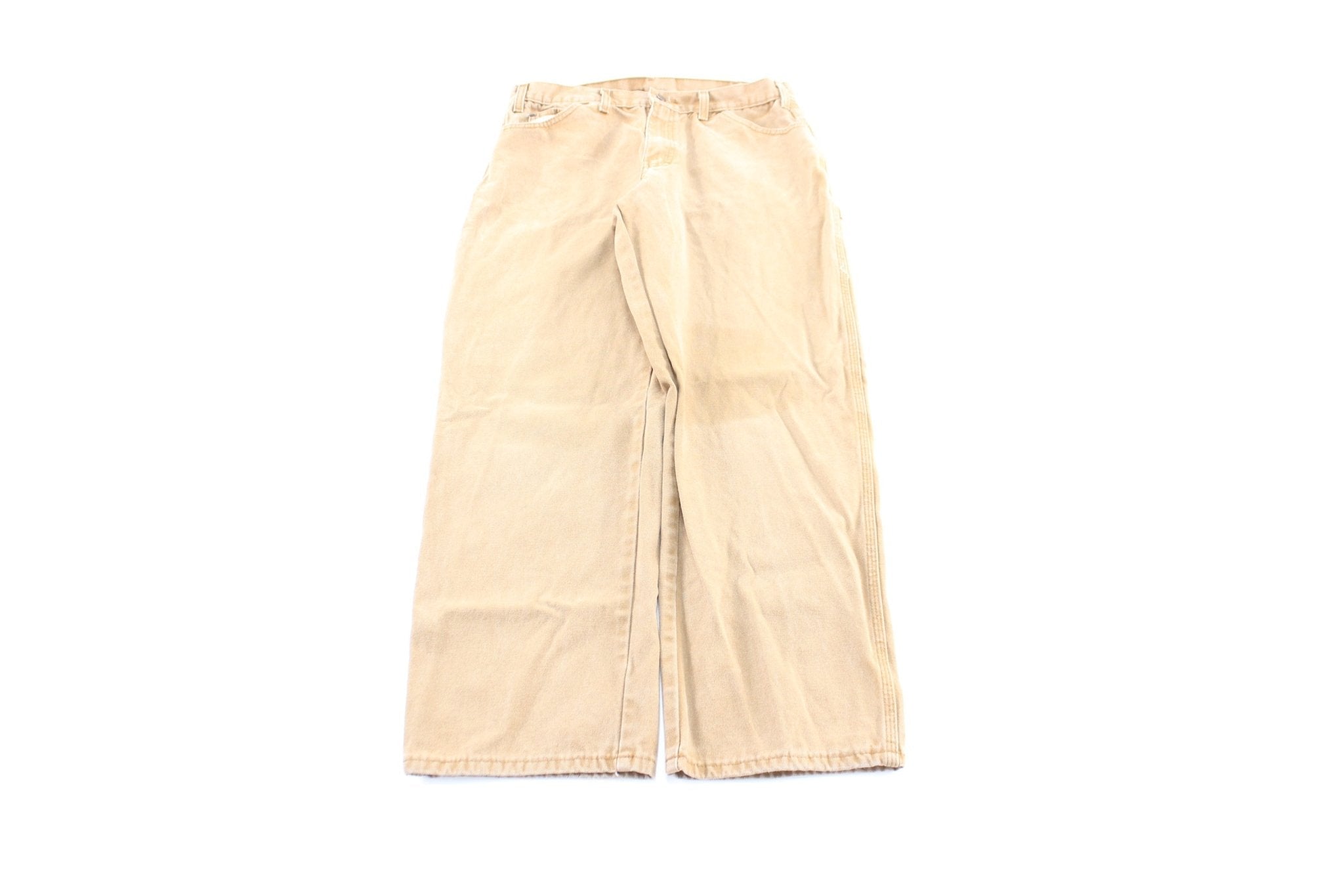 Dickie's Logo Patch Tan Workwear Pants - Pants/Shorts - Thrifted Threads